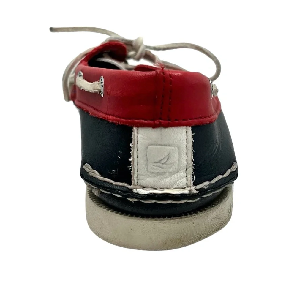 SPERRY TOP-SIDER 2-EYE BOAT SHOES IN RED, WHITE & BLUE